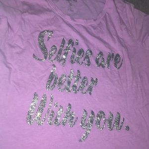 “Selfies are better with you” T-shirt